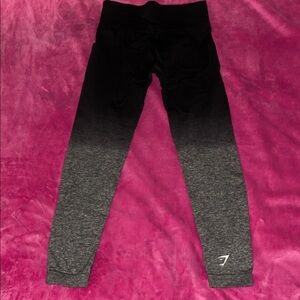 Gymshark Women's Black to Grey Gradient Leggings